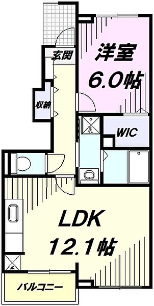 東京都西多摩郡瑞穂町南平２丁目(賃貸アパート1LDK・1階・45.02㎡)の写真 その2