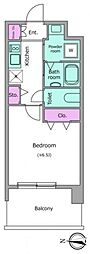 レジディア船橋2 1Kの間取図画像