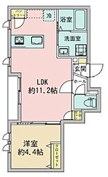 プランドール 1LDKの間取図画像
