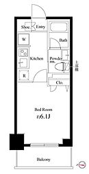 コートブランシェ 1Kの間取図画像