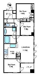 アルスたまプラーザエクスプレイス 3LDKの間取図画像
