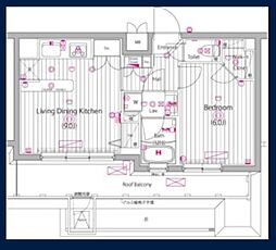 ガーラ・グランディ小竹向原 1LDKの間取図画像