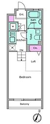 RESIDIA笹塚 ワンルームの間取図画像