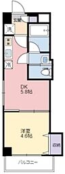 リトルズ西尾久 1DKの間取図画像