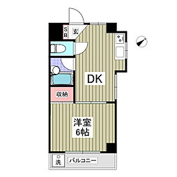 三興ハイツ 1DKの間取図画像