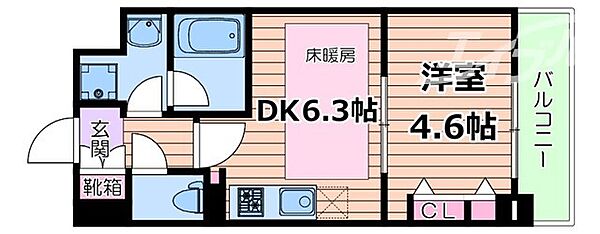 アーバネックス同心 ｜大阪府大阪市北区同心２丁目(賃貸マンション1DK・12階・28.84㎡)の写真 その2