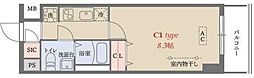 グランジット梅屋敷 3階1Kの間取り