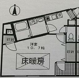 M.Sビル2 1Kの間取図画像
