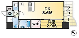 セレニテ神戸駅前アリエ 1LDKの間取図画像