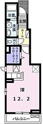 ボン・シャンス 1階ワンルームの間取り