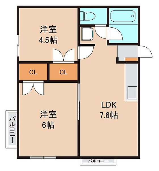 ココクレール C｜東京都江戸川区南小岩５丁目(賃貸アパート2DK・2階・39.33㎡)の写真 その2