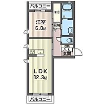 プラタナス元今泉Ａ 00203 ｜ 栃木県宇都宮市元今泉３丁目5-25（賃貸アパート1LDK・2階・46.25㎡） その2