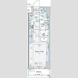 ブライズ板橋クレヴィスタ 1Kの間取図画像