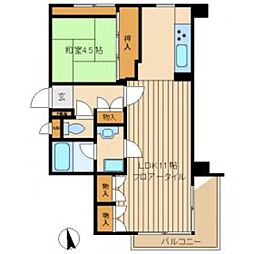 グローリアビル 1LDKの間取図画像
