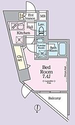 アークマーク池袋本町 7階1Kの間取り