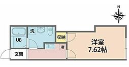 シェモア伊勢原 1Kの間取図画像