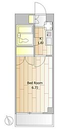 FLAT17 1階1Kの間取り