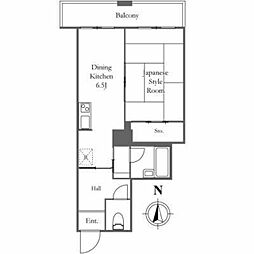 リバーシティ21イーストタワーズ10棟 17階1LDKの間取り