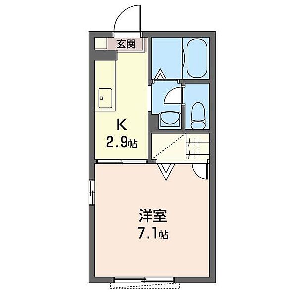 メイフェア　Ｃ 00101｜栃木県小山市花垣町２丁目(賃貸アパート1K・1階・24.71㎡)の写真 その2