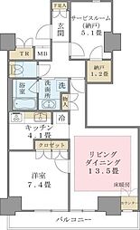 Brillia ist 東雲キャナルコート 10階1SLDKの間取り