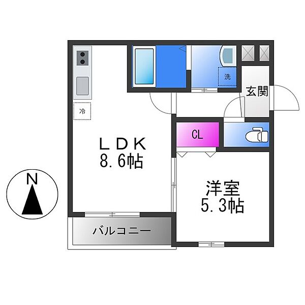 フジパレス吉田WEST ｜大阪府東大阪市今米１丁目(賃貸アパート1LDK・3階・34.17㎡)の写真 その2