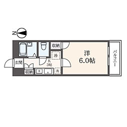 ｍｉｃメゾン壱番館Ｂ棟 1階1Kの間取り