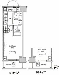 プラウドフラット門前仲町V 7階1Kの間取り
