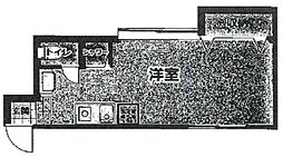 コーポたいら 2階ワンルームの間取り