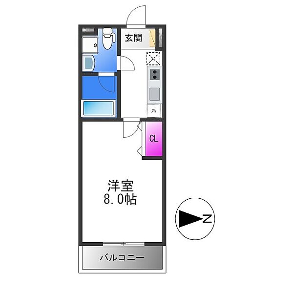 オランジュ上小阪 ｜大阪府東大阪市上小阪３丁目(賃貸マンション1K・2階・24.64㎡)の写真 その2