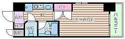 ラナップスクエア同心 1Kの間取図画像