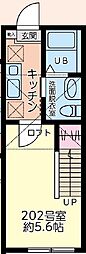 オリーブ藤沢 1Kの間取図画像