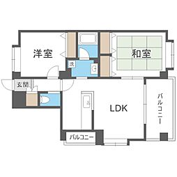 パサデーラ室見 2LDKの間取図画像