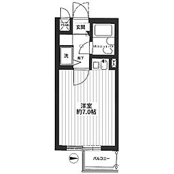 ライオンズマンション早稲田第3 ワンルームの間取図画像