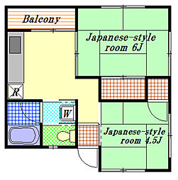 サンライズアライ 2Kの間取図画像