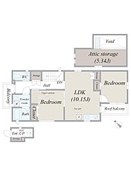 小田急小田原線 千歳船橋駅 徒歩7分の賃貸アパート 2階2LDKの間取り