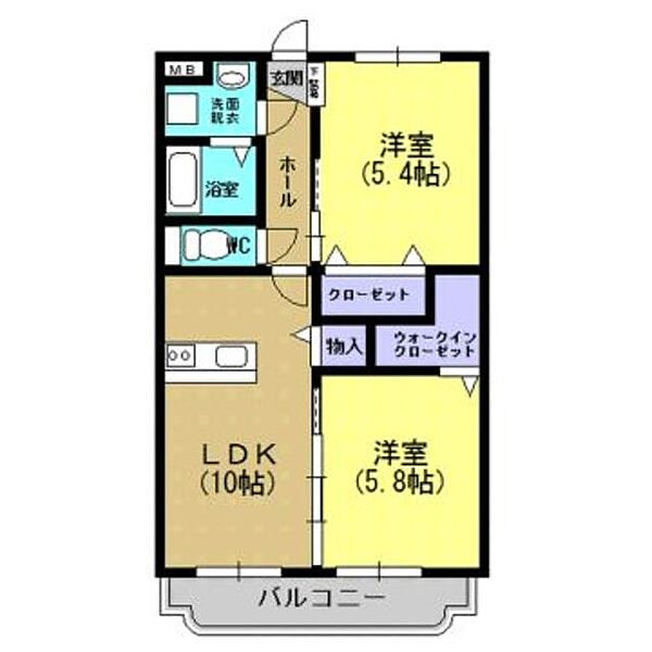 スターリー伊敷 305｜鹿児島県鹿児島市伊敷町(賃貸マンション2LDK・3階・51.30㎡)の写真 その2