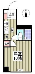 ロイヤルコート大岡山 ワンルームの間取図画像