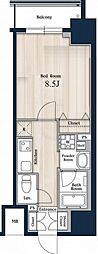 Nステージアキハバラ 1Kの間取図画像