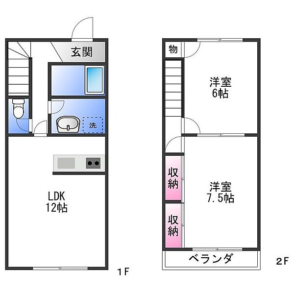 大阪府泉南市樽井(賃貸テラスハウス2LDK・1階・63.80㎡)の写真 その2