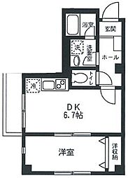 Branche立岡 3階1DKの間取り