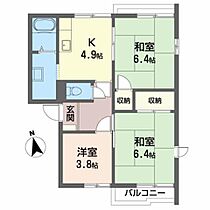 タウニィ陣 202 ｜ 岩手県盛岡市永井21-4-11（賃貸アパート3K・2階・50.00㎡） その2