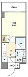 エストライフ勝どき 1Kの間取図画像