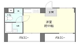 セブンスターマンション第5五反田 ワンルームの間取図画像