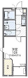 レオネクストセレーノ 1Kの間取図画像