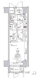 ディアレイシャス下北沢 1Kの間取図画像
