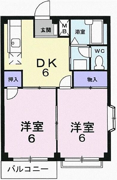 静岡県駿東郡清水町徳倉(賃貸アパート2DK・2階・39.69㎡)の写真 その2