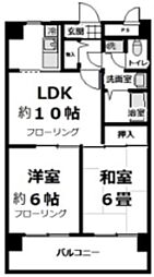 キクナスプリングス 2LDKの間取図画像