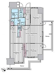 クロスレジデンス東十条 10階3LDKの間取り