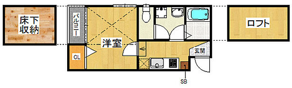 コンフォートベネフィス井尻7 102｜福岡県福岡市南区井尻２丁目(賃貸アパート1SK・1階・21.25㎡)の写真 その2