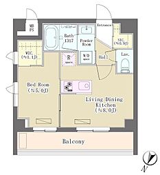 ParkResidence三軒茶屋 1LDKの間取図画像